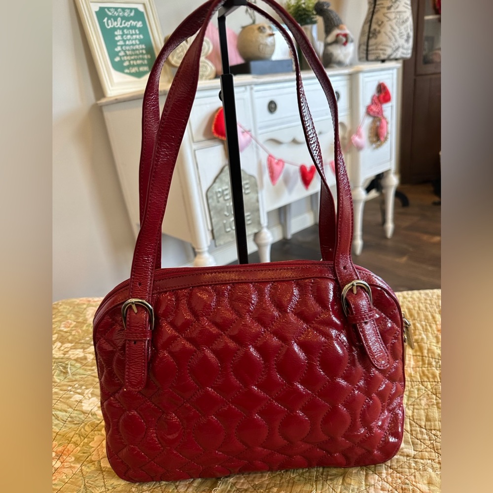 Hobo International Red Quilted Patent Leather Bag💕